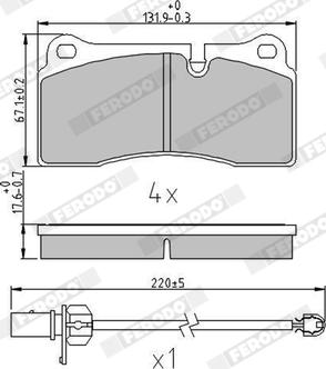 Mercury GDB1731 - Kit pastiglie freno, Freno a disco autozon.pro