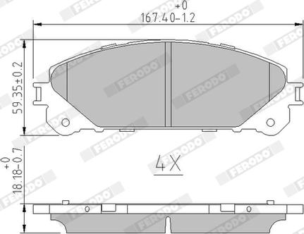 Ferodo FDB4354 - Kit pastiglie freno, Freno a disco autozon.pro