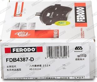 Ferodo FDB4387-D - Kit pastiglie freno, Freno a disco autozon.pro