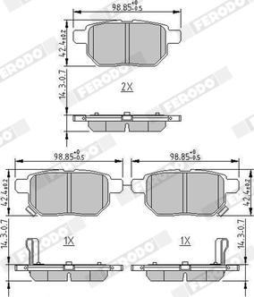 Ferodo FDB4335 - Kit pastiglie freno, Freno a disco autozon.pro