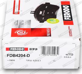 Ferodo FDB4204-D - Kit pastiglie freno, Freno a disco autozon.pro