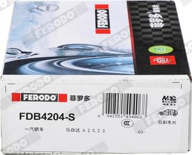 Ferodo FDB4204-S - Kit pastiglie freno, Freno a disco autozon.pro