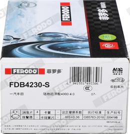 Ferodo FDB4230-S - Kit pastiglie freno, Freno a disco autozon.pro