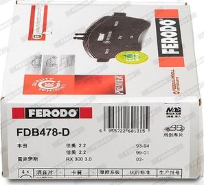 Ferodo FDB478-D - Kit pastiglie freno, Freno a disco autozon.pro