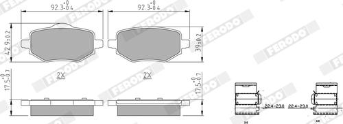 Ferodo FDB5197 - Kit pastiglie freno, Freno a disco autozon.pro