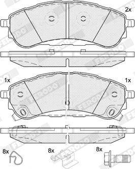 Ferodo FDB5390 - Kit pastiglie freno, Freno a disco autozon.pro
