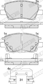 Ferodo FDB5398 - Kit pastiglie freno, Freno a disco autozon.pro