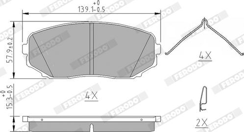 Ferodo FDB5285 - Kit pastiglie freno, Freno a disco autozon.pro