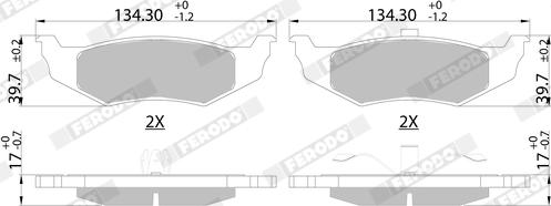 Ferodo FDB1099 - Kit pastiglie freno, Freno a disco autozon.pro