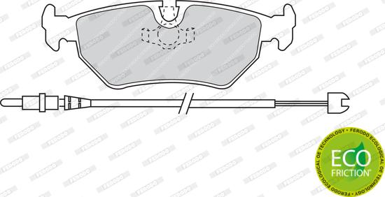 Ferodo FDB1003 - Kit pastiglie freno, Freno a disco autozon.pro