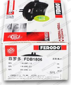 Ferodo FDB1806 - Kit pastiglie freno, Freno a disco autozon.pro