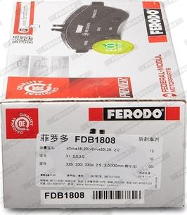 Ferodo FDB1808 - Kit pastiglie freno, Freno a disco autozon.pro