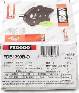 Ferodo FDB1399B-D - Kit pastiglie freno, Freno a disco autozon.pro