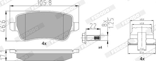 Ferodo FDB1797 - Kit pastiglie freno, Freno a disco autozon.pro