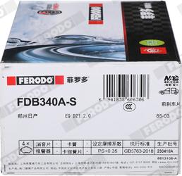 Ferodo FDB340A-S - Kit pastiglie freno, Freno a disco autozon.pro