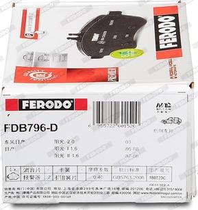 Ferodo FDB796-D - Kit pastiglie freno, Freno a disco autozon.pro