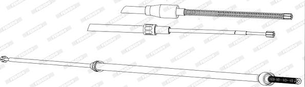 Ferodo FHB433102 - Cavo comando, Freno stazionamento autozon.pro