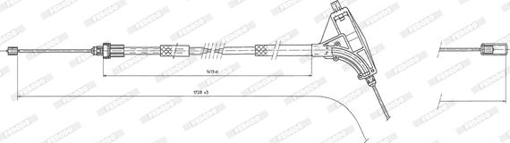 Ferodo FHB432415 - Cavo comando, Freno stazionamento autozon.pro