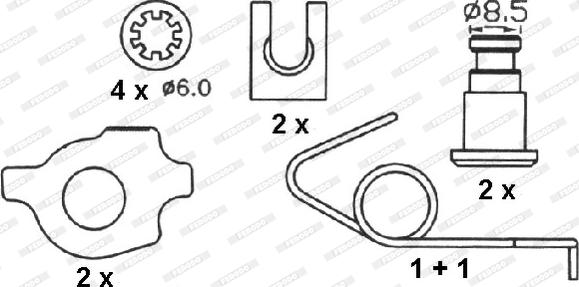 Ferodo FSB232 - Kit ganasce freno autozon.pro