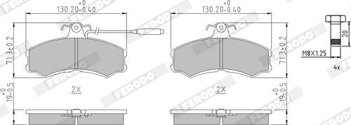 Ferodo FVR287 - Kit pastiglie freno, Freno a disco autozon.pro