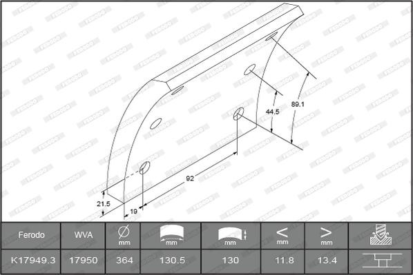 Ferodo K17949.3TC - Kit materiale d'attrito, Freno a tamburo autozon.pro