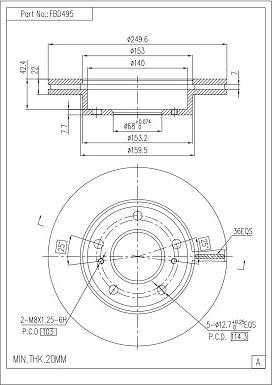 FI.BA FBD495 - Discofreno autozon.pro