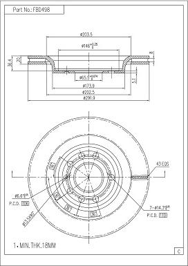 FI.BA FBD498 - Discofreno autozon.pro