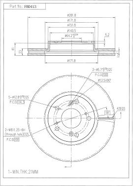 FI.BA FBD413 - Discofreno autozon.pro