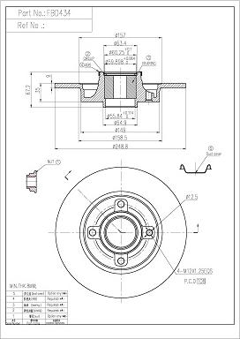 FI.BA FBD434 - Discofreno autozon.pro