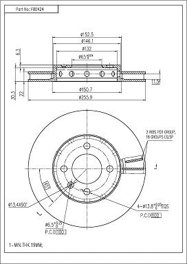 FI.BA FBD424 - Discofreno autozon.pro