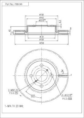 FI.BA FBD190 - Discofreno autozon.pro