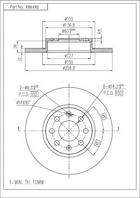 FI.BA FBD192 - Discofreno autozon.pro