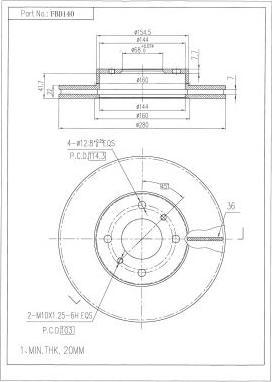 FI.BA FBD140 - Discofreno autozon.pro