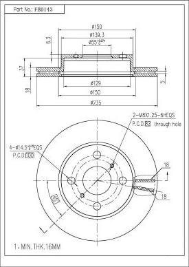 FI.BA FBD143 - Discofreno autozon.pro