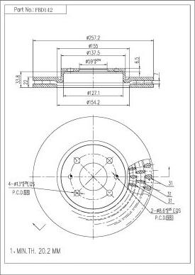 FI.BA FBD142 - Discofreno autozon.pro