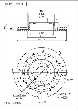 FI.BA FBD159L/H - Discofreno autozon.pro