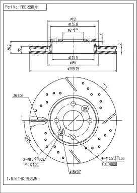 FI.BA FBD159R/H - Discofreno autozon.pro