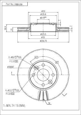 FI.BA FBD159 - Discofreno autozon.pro