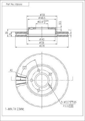 FI.BA FBD164 - Discofreno autozon.pro