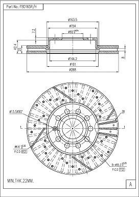 FI.BA FBD165R/H - Discofreno autozon.pro