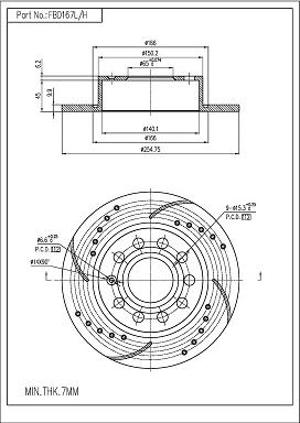 FI.BA FBD167L/H - Discofreno autozon.pro