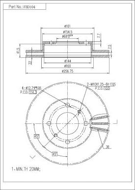 FI.BA FBD104 - Discofreno autozon.pro