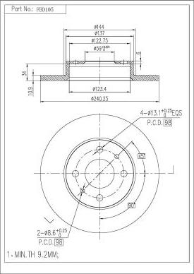 FI.BA FBD105 - Discofreno autozon.pro