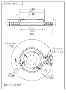 FI.BA FBD116 - Discofreno autozon.pro