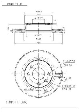 FI.BA FBD180 - Discofreno autozon.pro