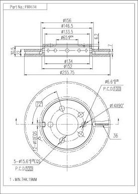 FI.BA FBD134 - Discofreno autozon.pro