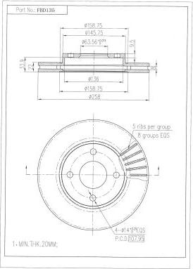 FI.BA FBD135 - Discofreno autozon.pro