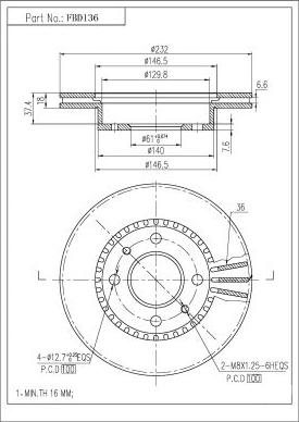 FI.BA FBD136 - Discofreno autozon.pro