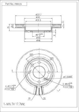 FI.BA FBD125 - Discofreno autozon.pro