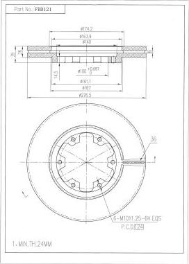 FI.BA FBD121 - Discofreno autozon.pro